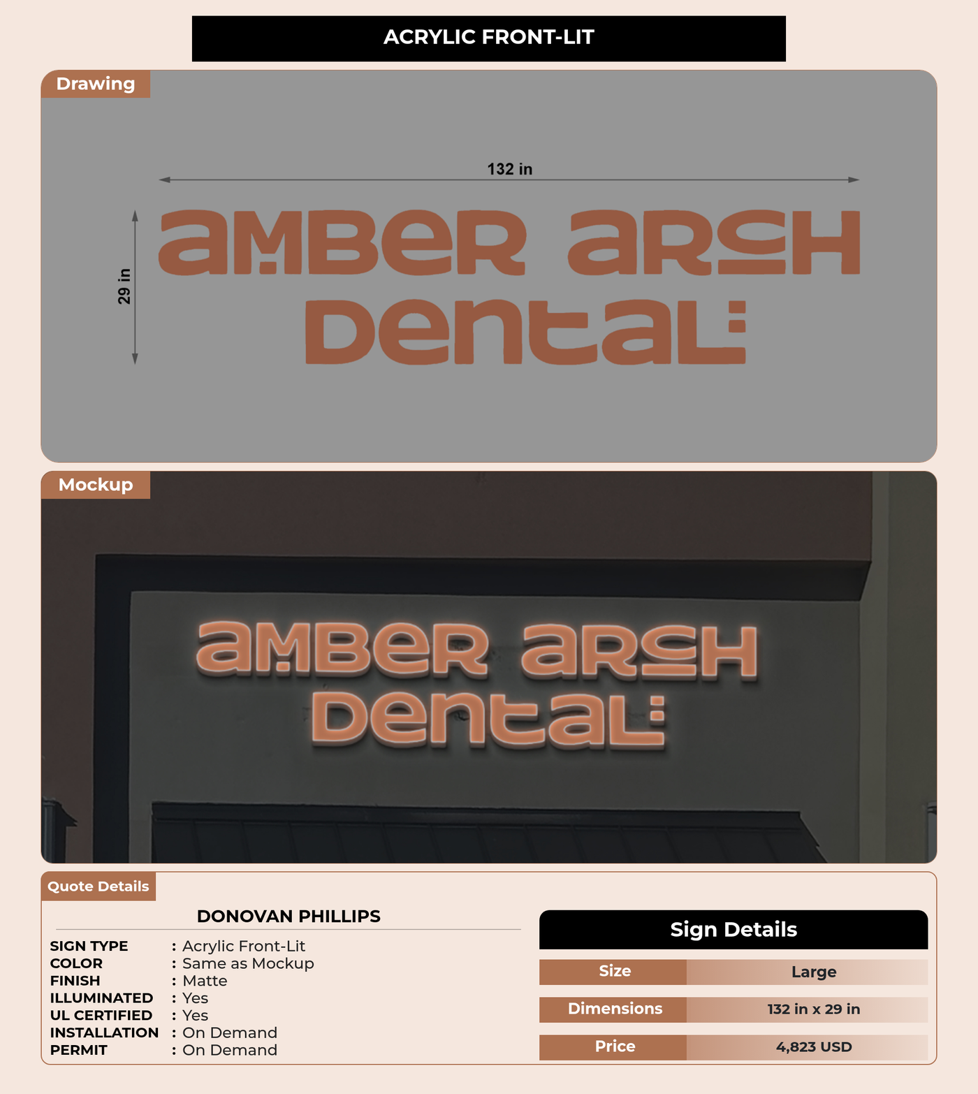 CUSTOM MOCKUP SIGN FOR Donovan Phillips