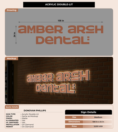 CUSTOM MOCKUP SIGN FOR Donovan Phillips