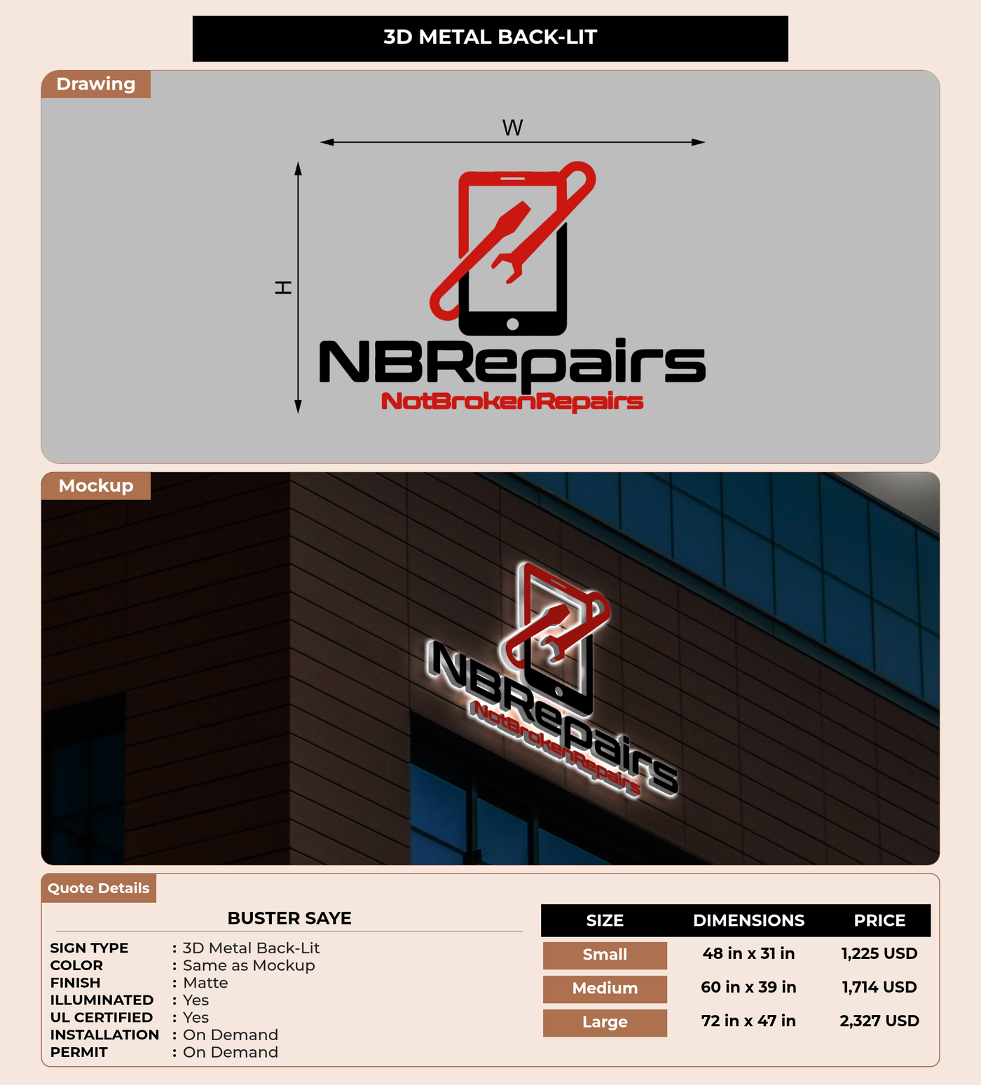CUSTOM MOCKUP SIGN FOR Buster Saye