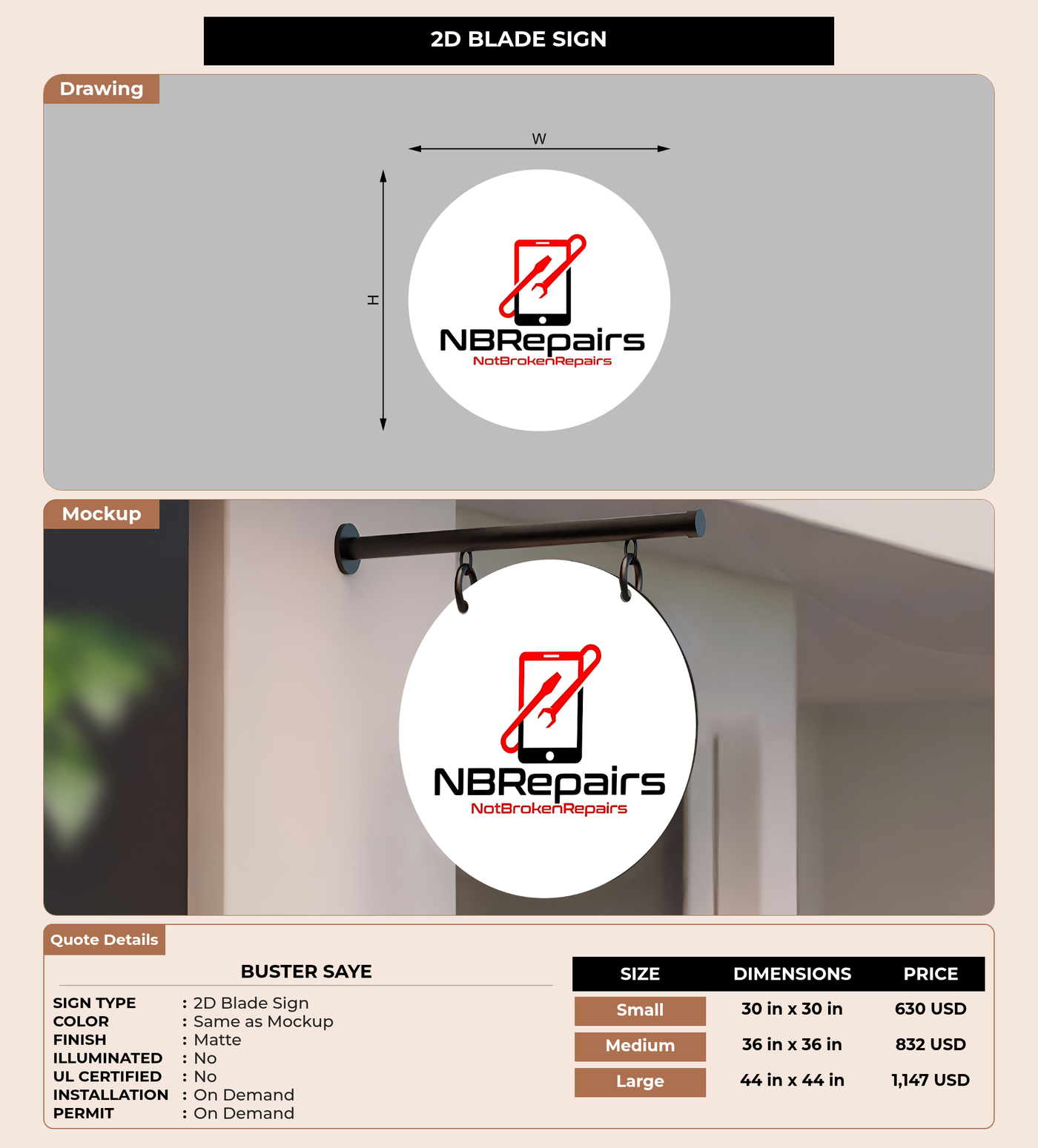 CUSTOM MOCKUP SIGN FOR Buster Saye