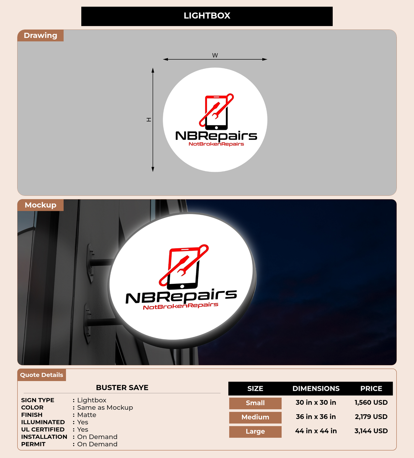 CUSTOM MOCKUP SIGN FOR Buster Saye