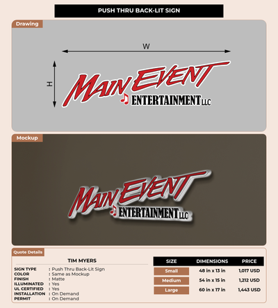 CUSTOM MOCKUP SIGN FOR Tim Myers