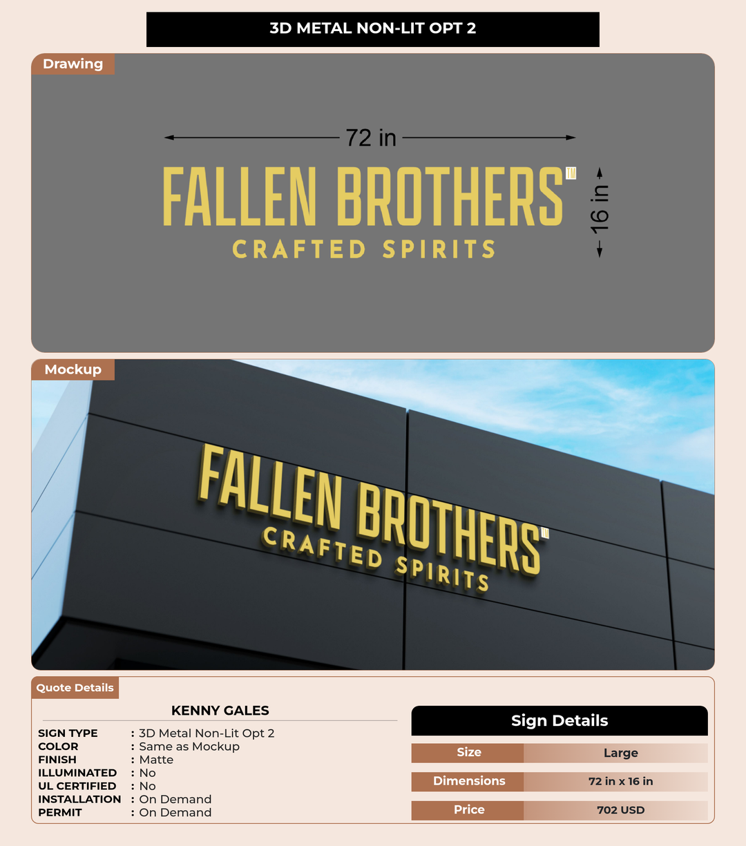 CUSTOM MOCKUP SIGN FOR Kenny Gales