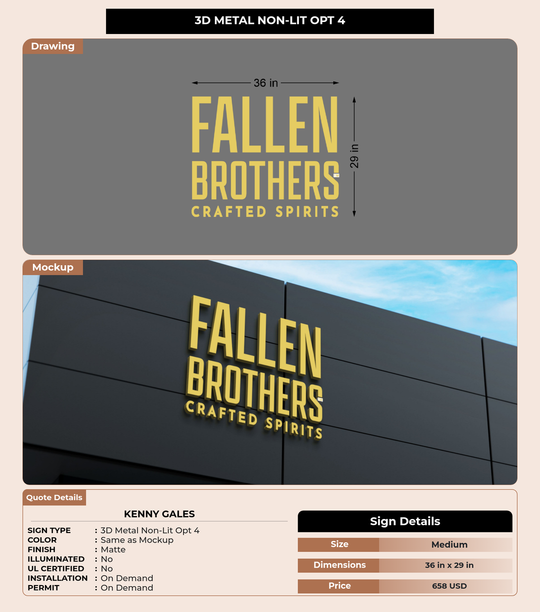 CUSTOM MOCKUP SIGN FOR Kenny Gales