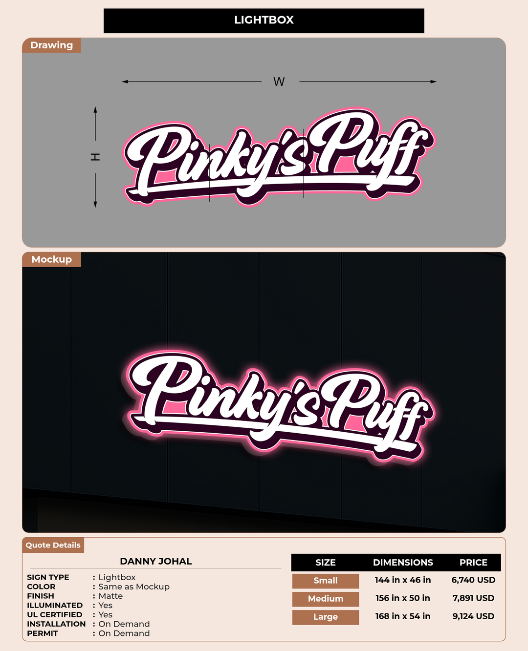CUSTOM MOCKUP SIGN FOR Danny Johal