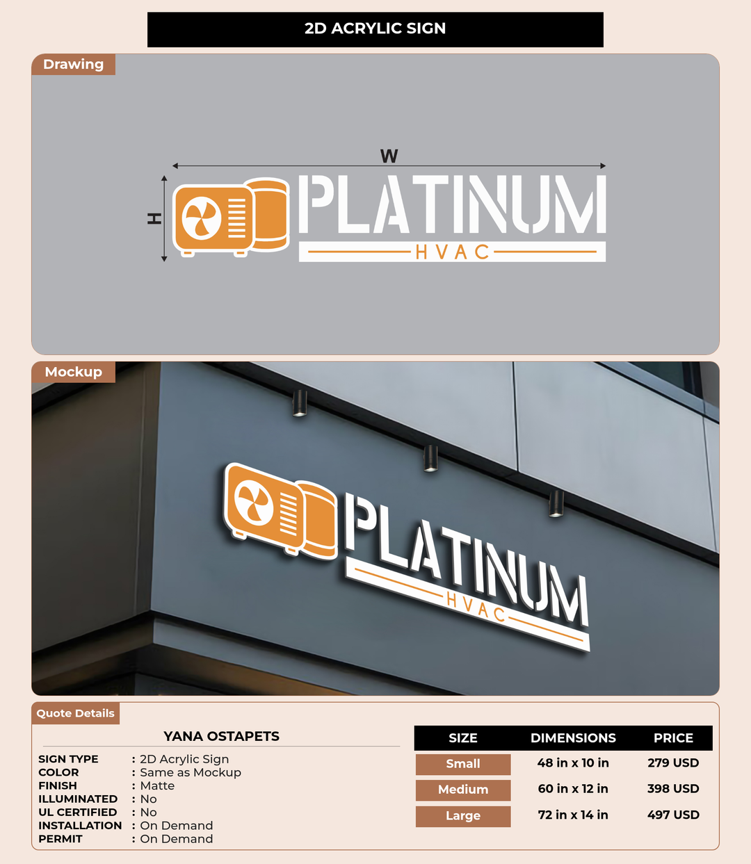 CUSTOM MOCKUP SIGN FOR Yana Ostapets