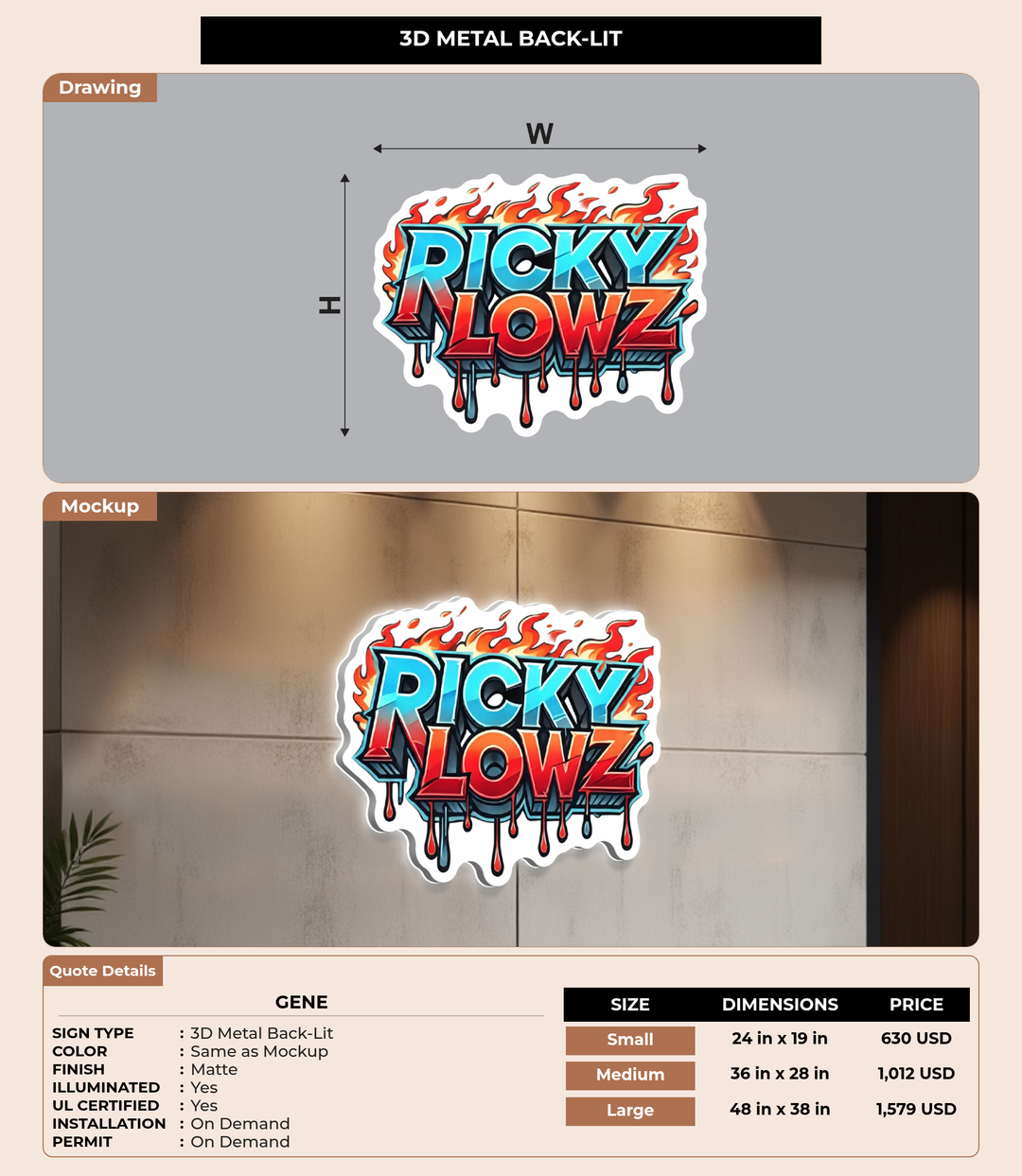 CUSTOM MOCKUP SIGN FOR Gene