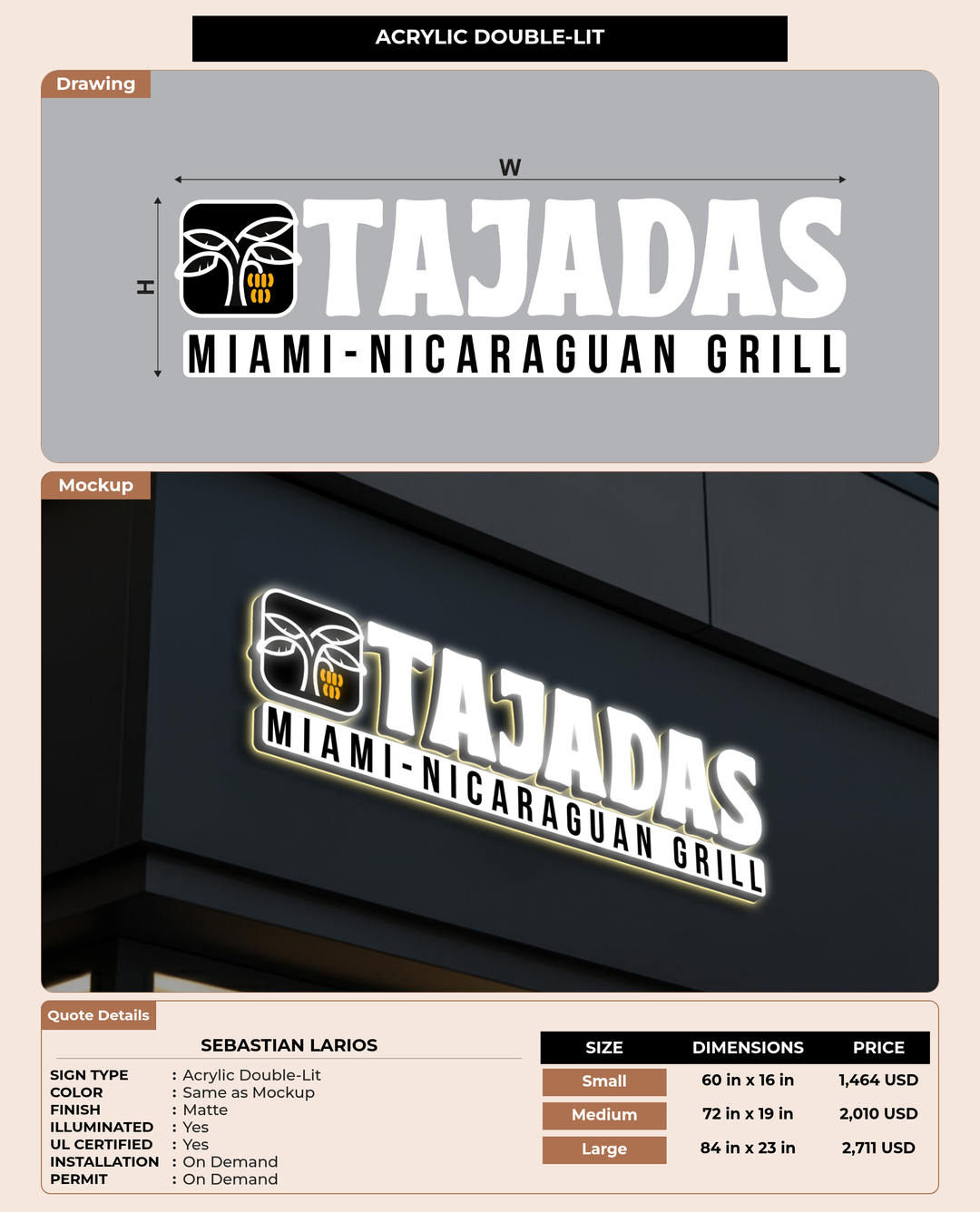 CUSTOM MOCKUP SIGN FOR Sebastian Larios