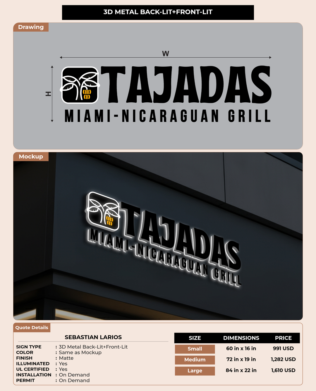 CUSTOM MOCKUP SIGN FOR Sebastian Larios