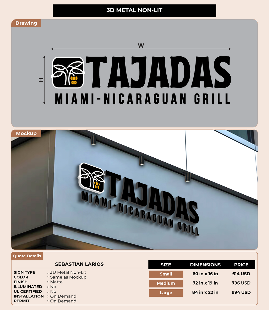 CUSTOM MOCKUP SIGN FOR Sebastian Larios