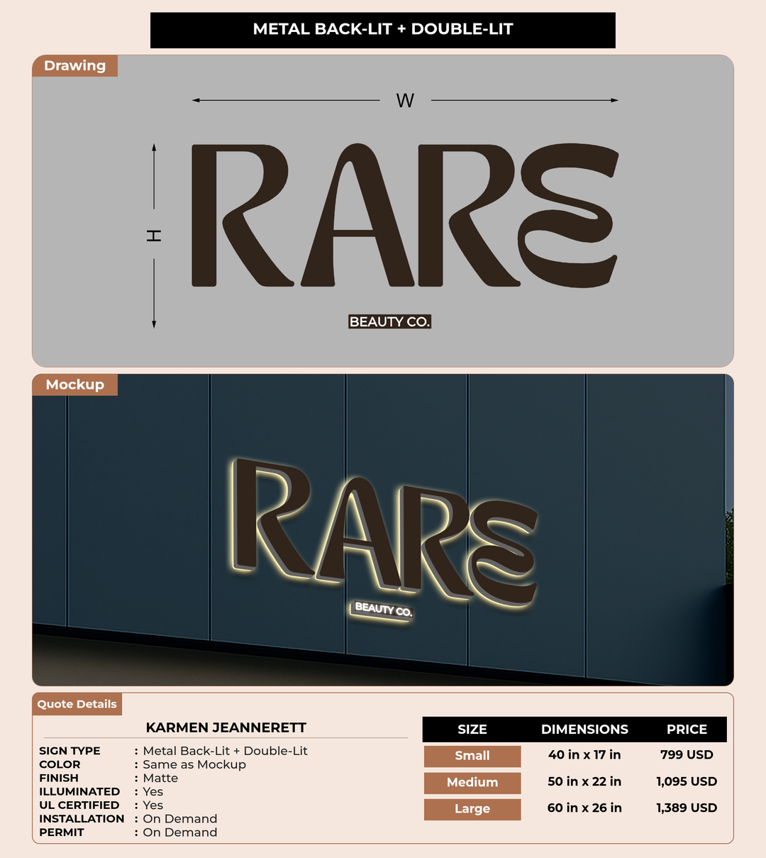 CUSTOM MOCKUP SIGN FOR Karmen Jeannerett