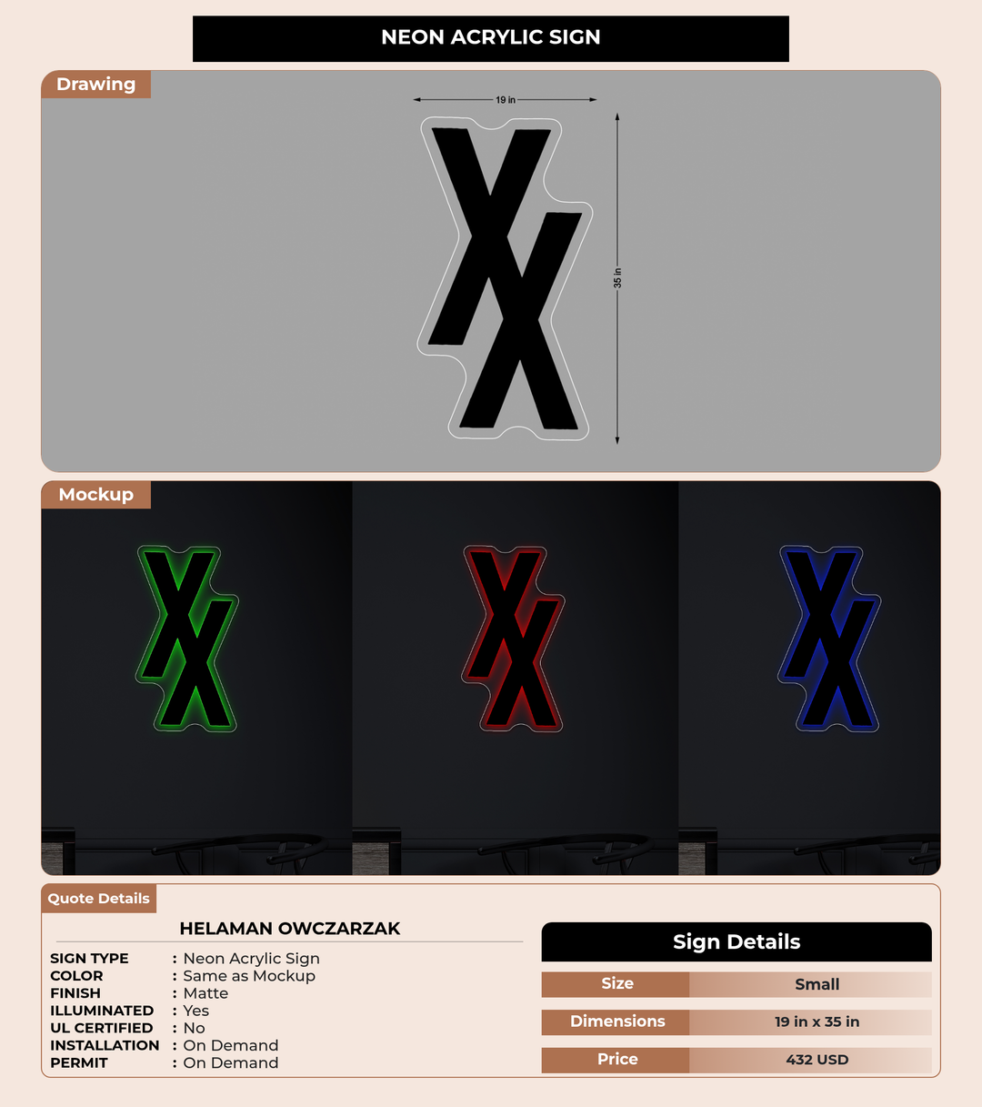 CUSTOM MOCKUP SIGN FOR Helaman Owczarzak