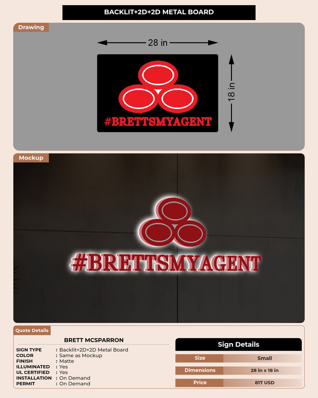 CUSTOM MOCKUP SIGN FOR Brett McSparron