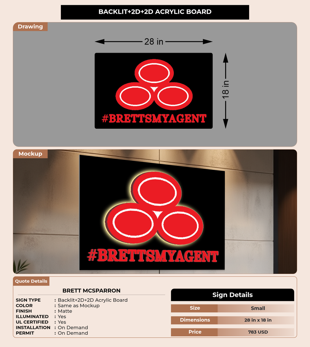 CUSTOM MOCKUP SIGN FOR Brett McSparron