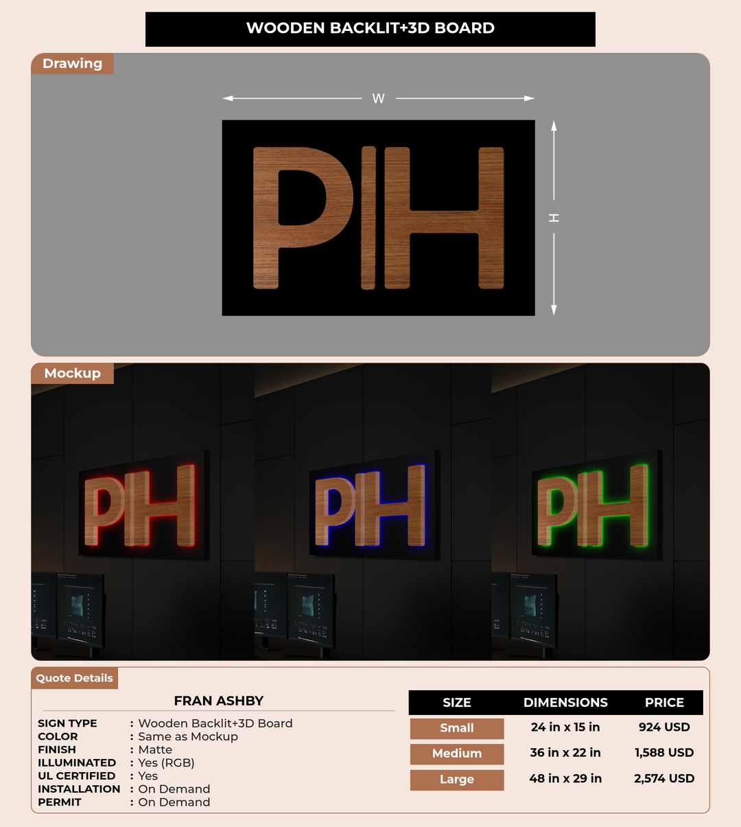 CUSTOM MOCKUP SIGN FOR Fran Ashby