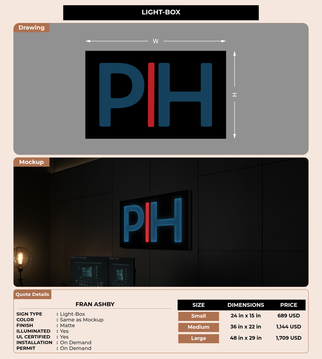 CUSTOM MOCKUP SIGN FOR Fran Ashby