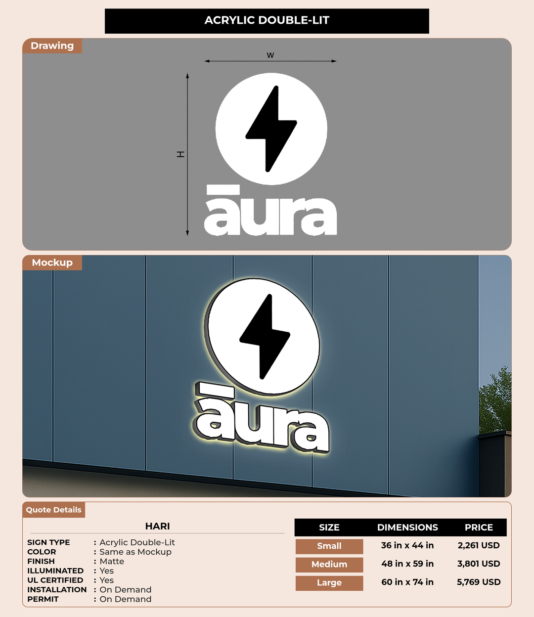 CUSTOM MOCKUP SIGN FOR Hari