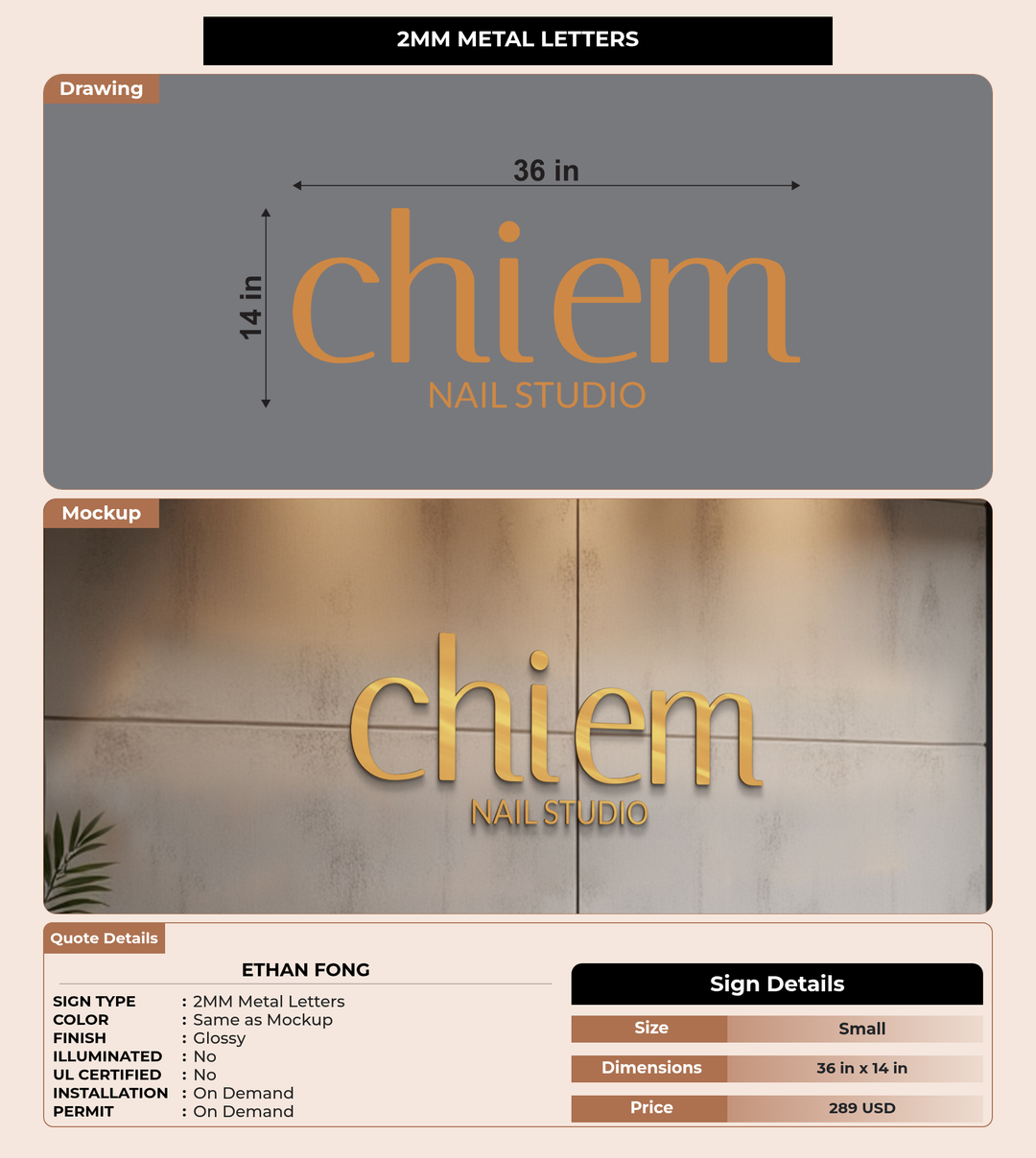 CUSTOM MOCKUP SIGN FOR Ethan Fong