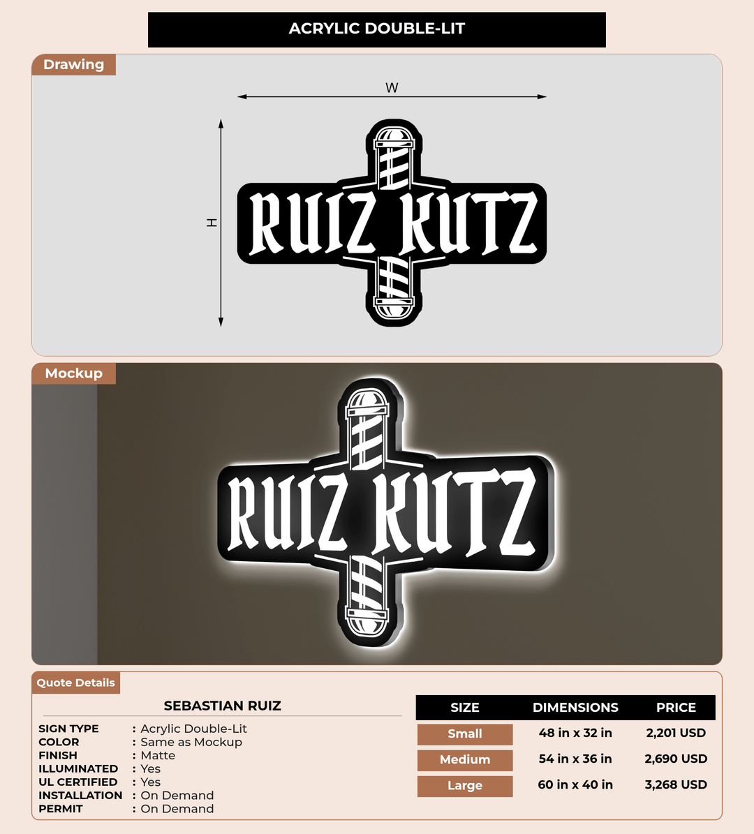CUSTOM MOCKUP SIGN FOR Sebastian Ruiz