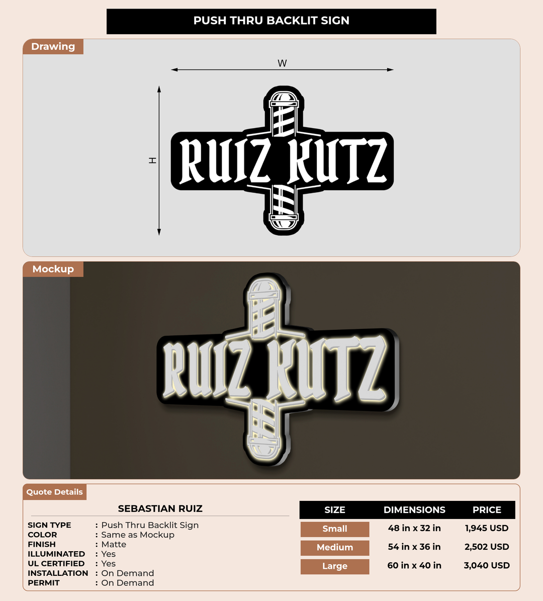 CUSTOM MOCKUP SIGN FOR Sebastian Ruiz