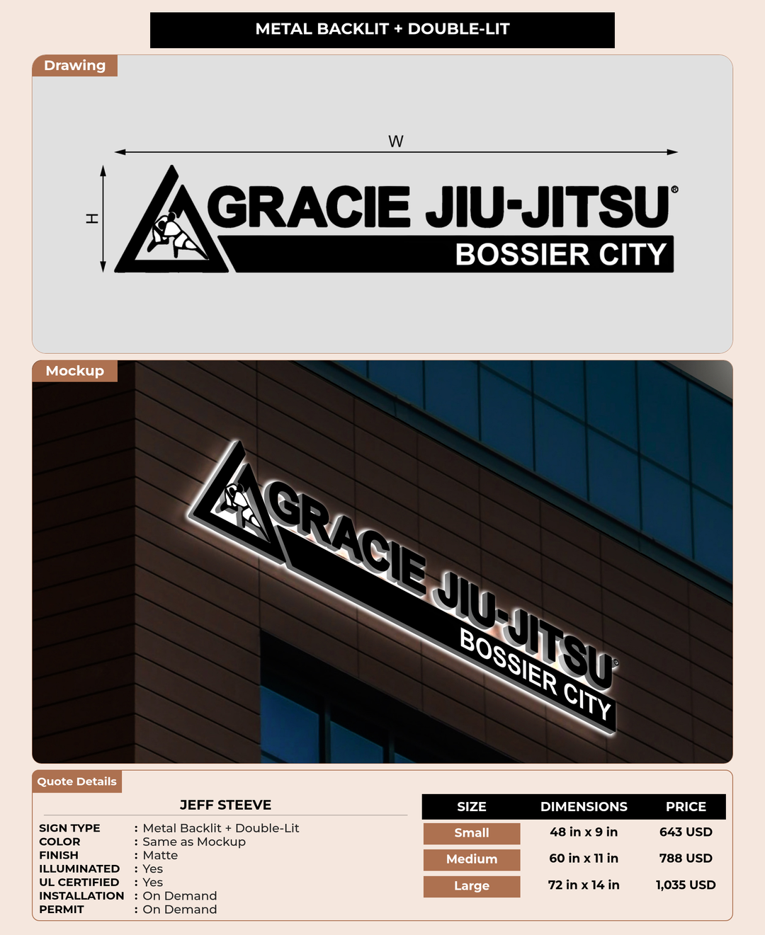 CUSTOM MOCKUP SIGN FOR Jeff Steeve