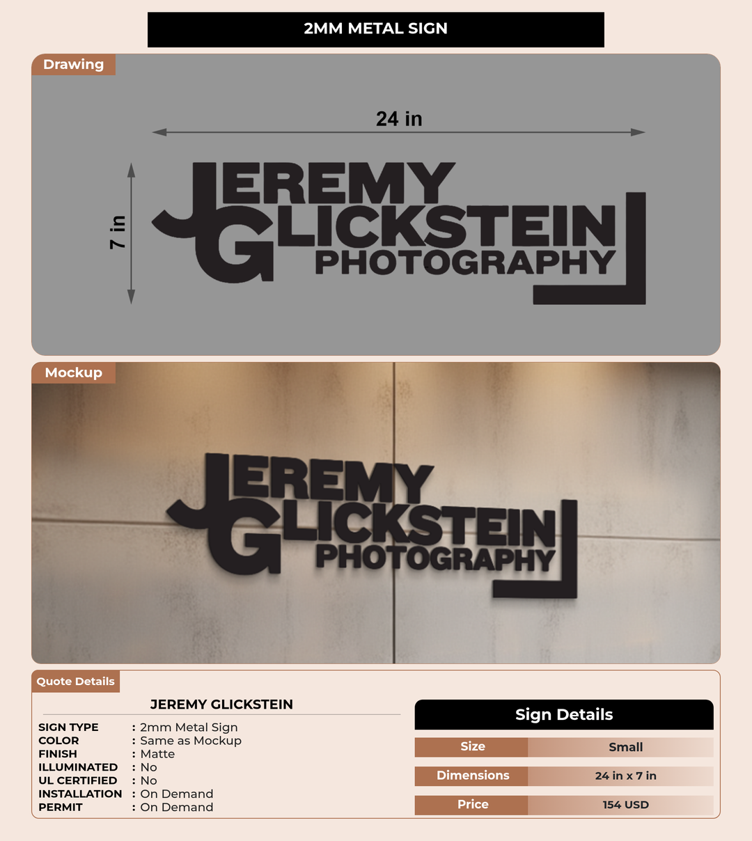 CUSTOM MOCKUP SIGN FOR Jeremy Glickstein