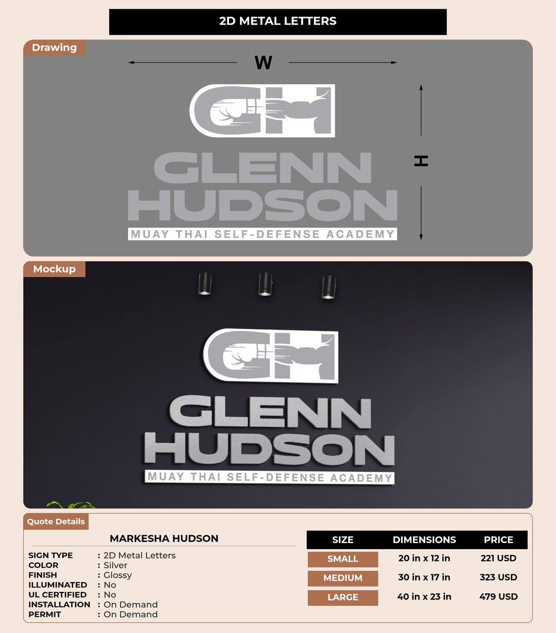 CUSTOM MOCKUP SIGN FOR Markesha Hudson