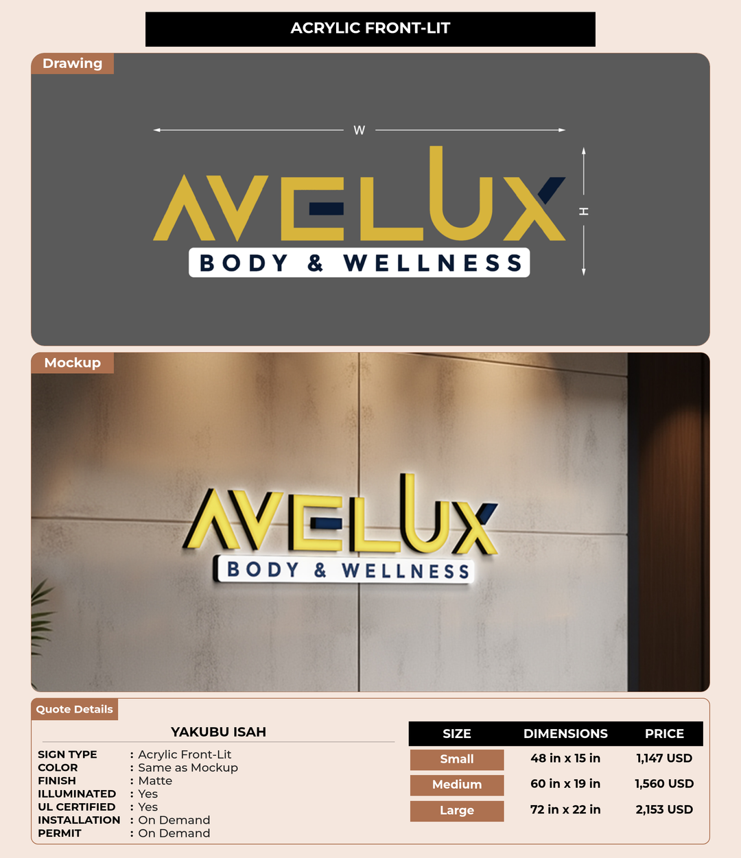CUSTOM MOCKUP SIGN FOR yakubu isah