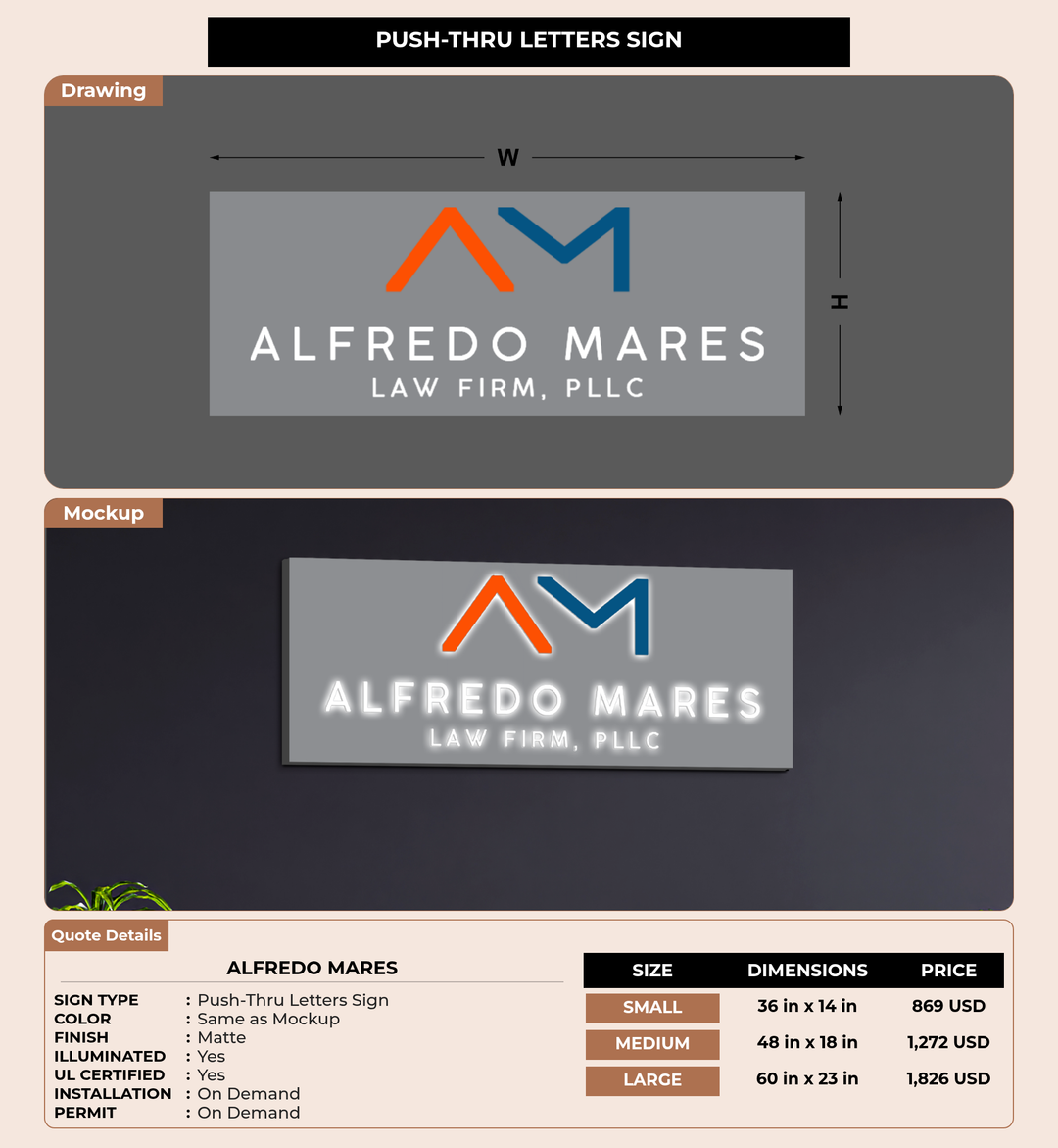 CUSTOM MOCKUP SIGN FOR Alfredo Mares