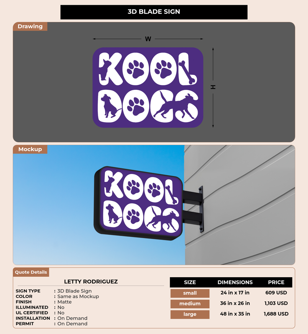 CUSTOM MOCKUP SIGN FOR Letty Rodriguez
