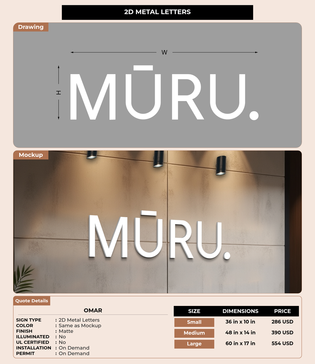 CUSTOM MOCKUP SIGN FOR Omar
