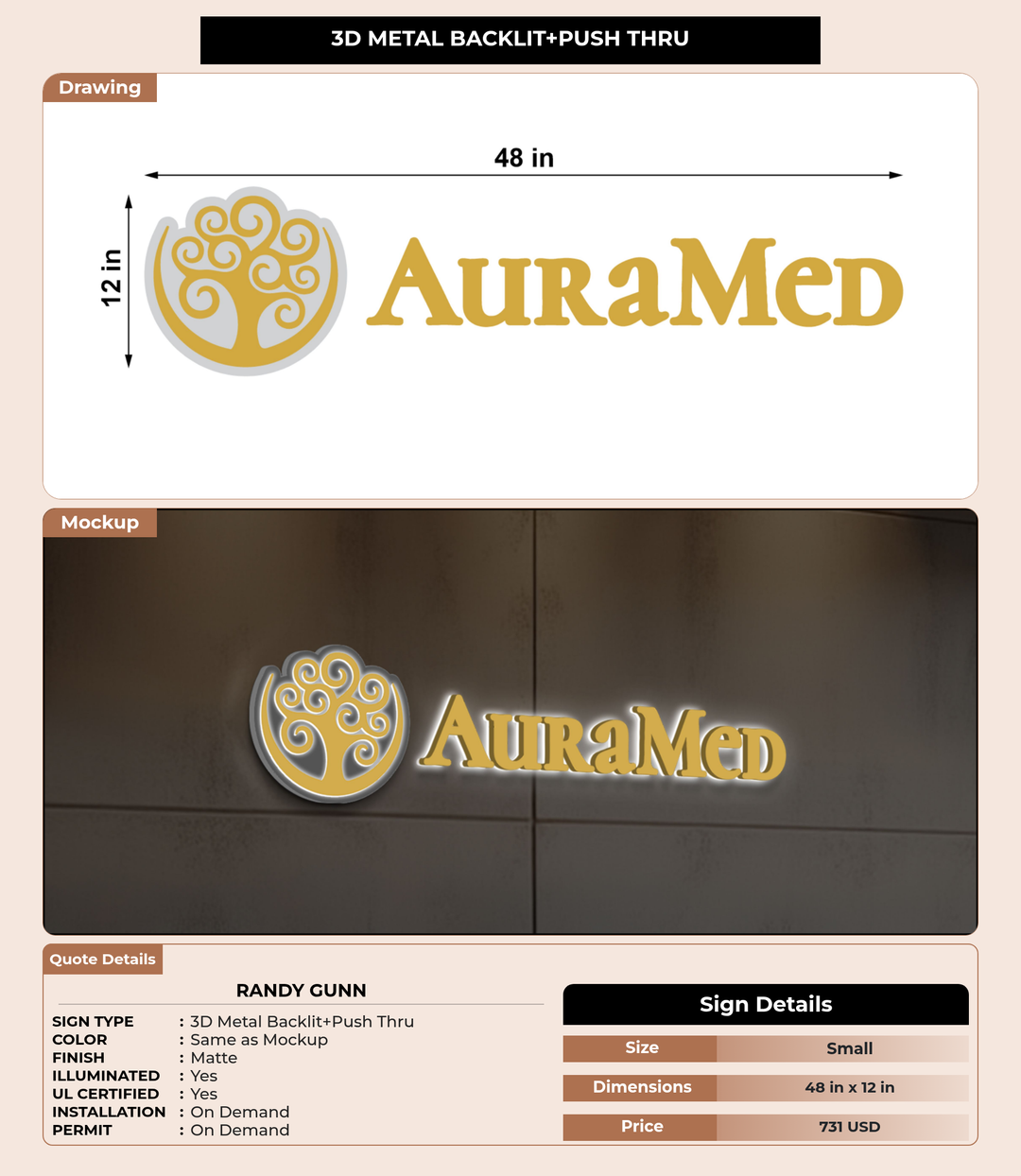 CUSTOM MOCKUP SIGN FOR Randy Gunn