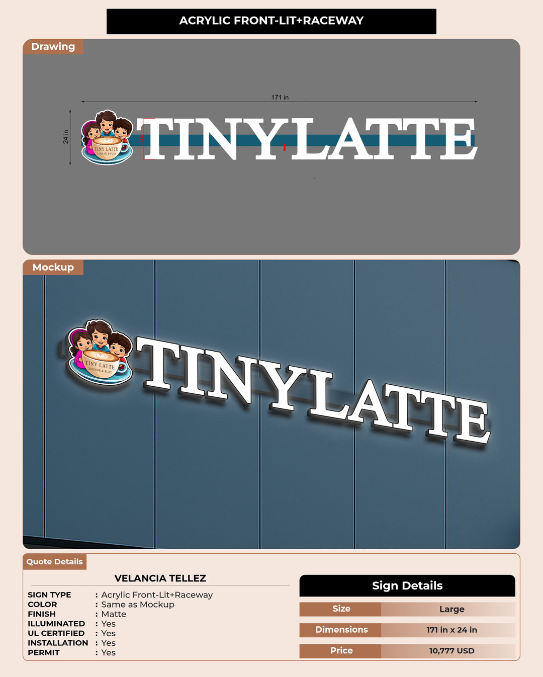 CUSTOM MOCKUP SIGN FOR Velancia Tellez