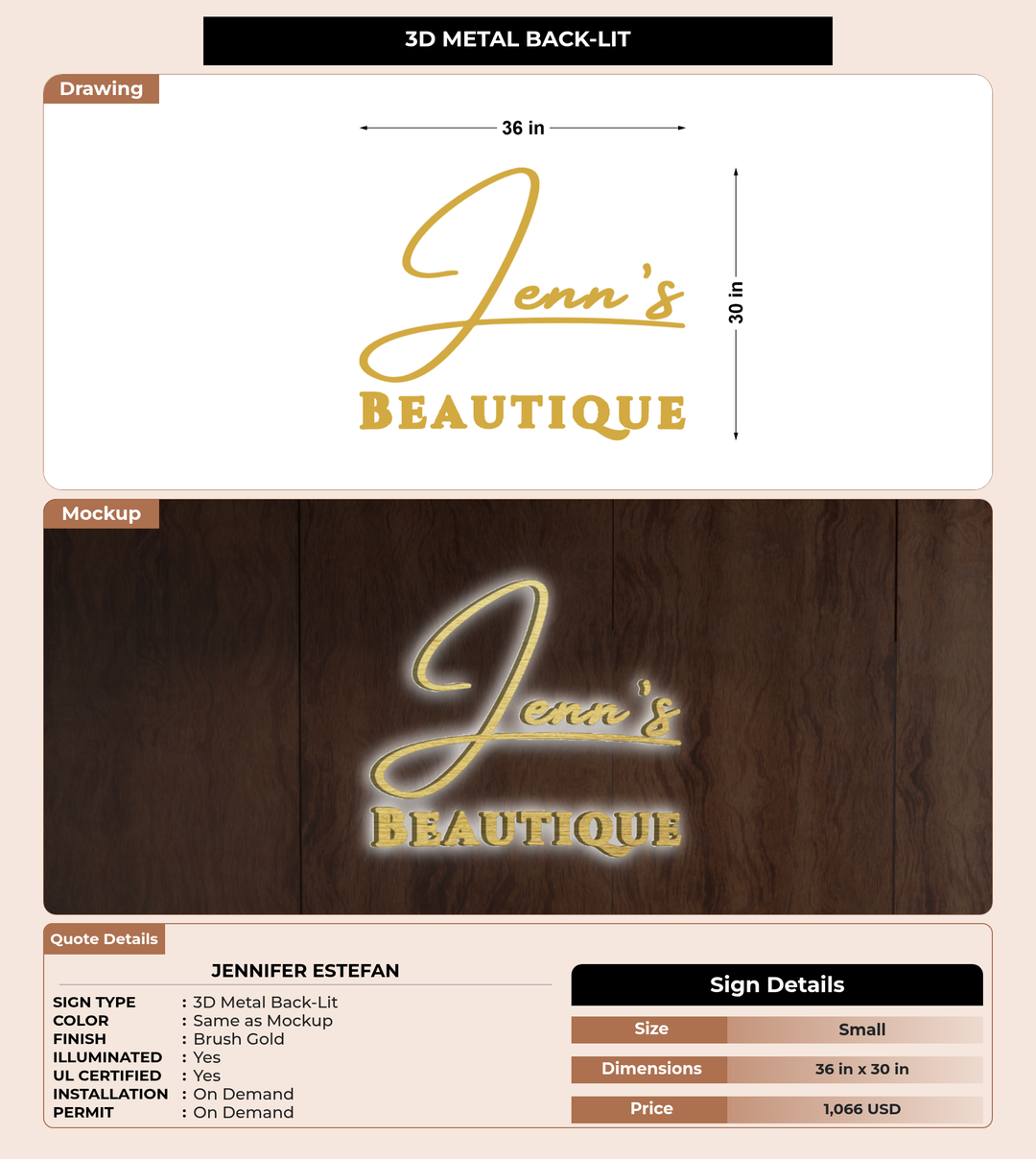 CUSTOM MOCKUP SIGN FOR Jennifer Estefan