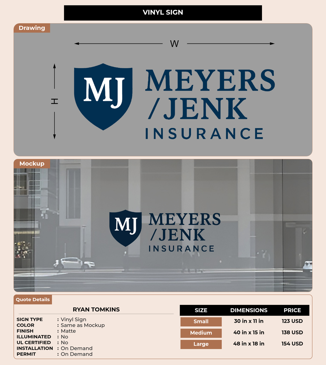 CUSTOM MOCKUP SIGN FOR Ryan Tomkins