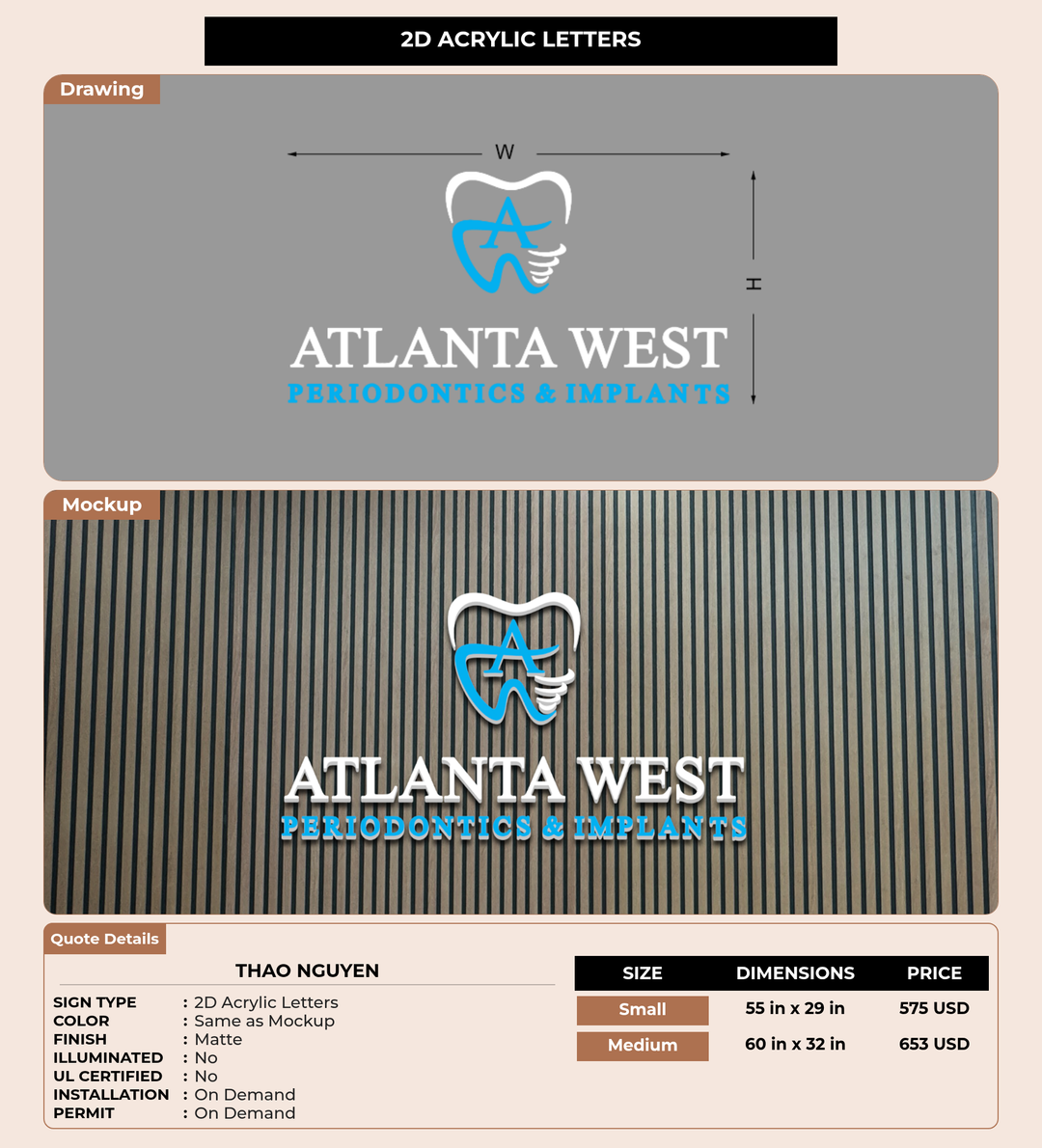 CUSTOM MOCKUP SIGN FOR Thao Nguyen