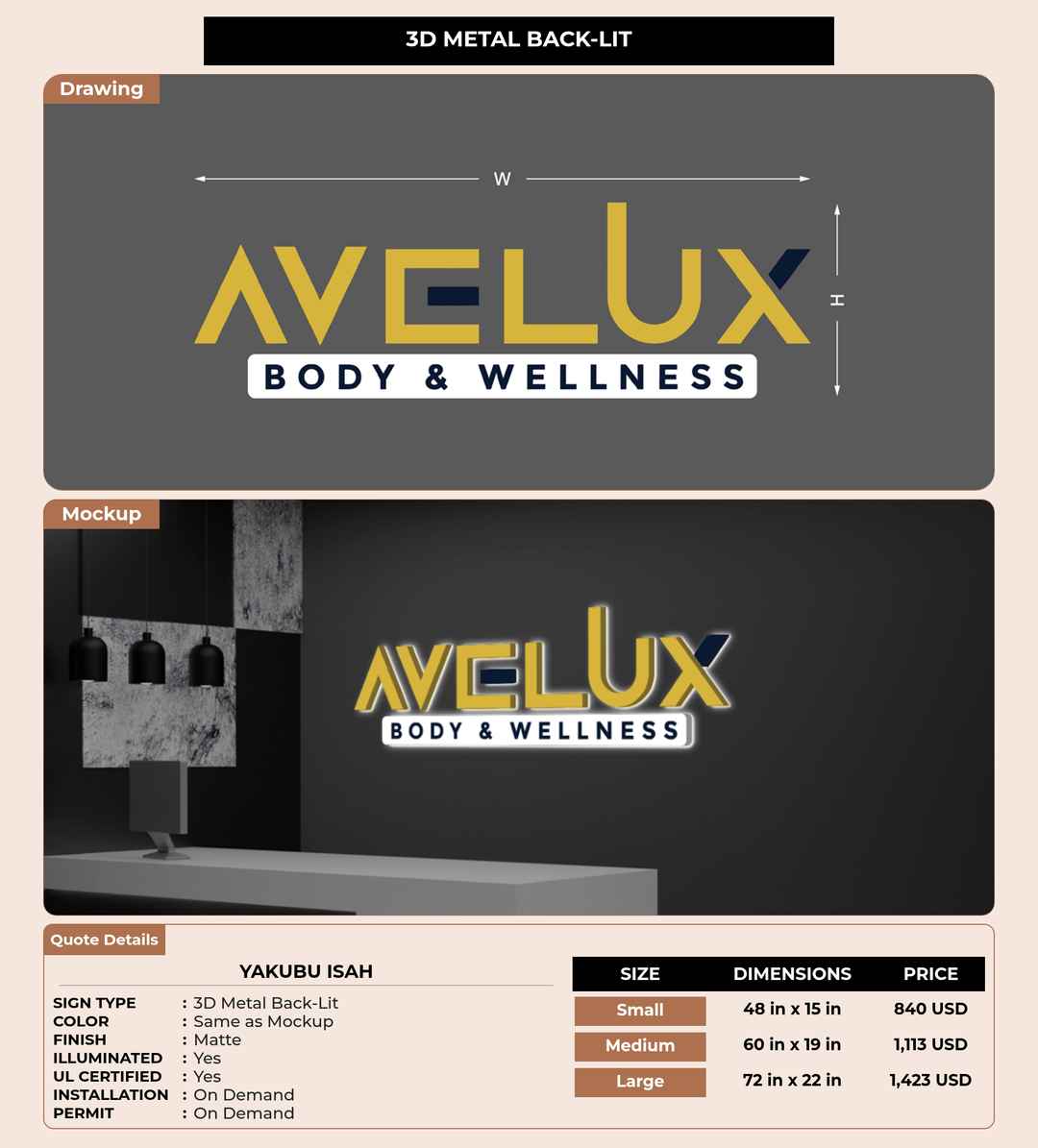CUSTOM MOCKUP SIGN FOR yakubu isah