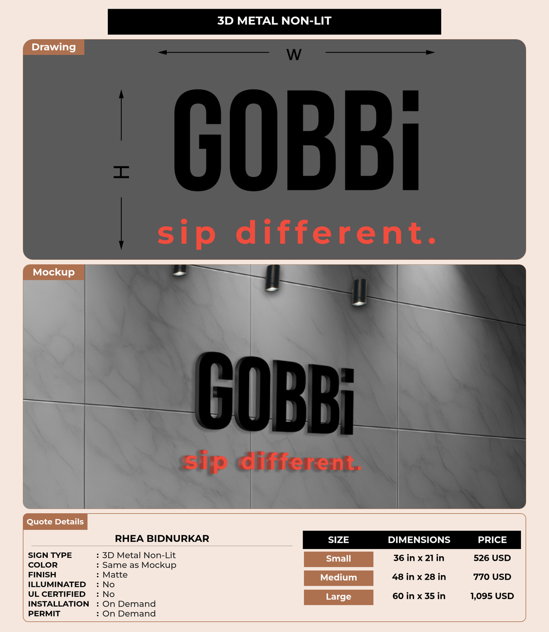 CUSTOM MOCKUP SIGN FOR Rhea Bidnurkar