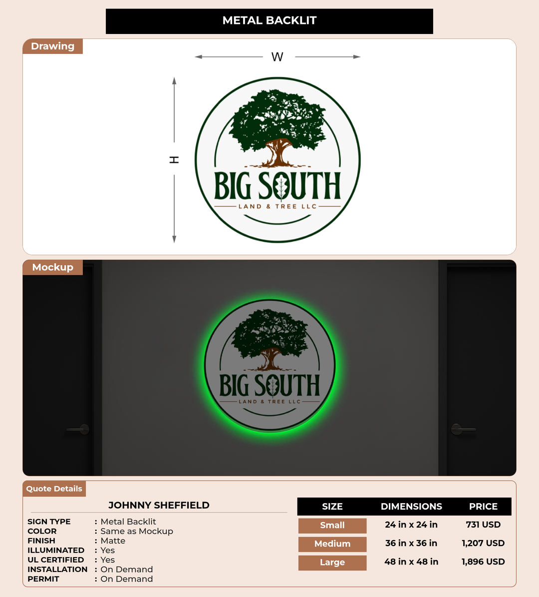 CUSTOM MOCKUP SIGN FOR Johnny Sheffield