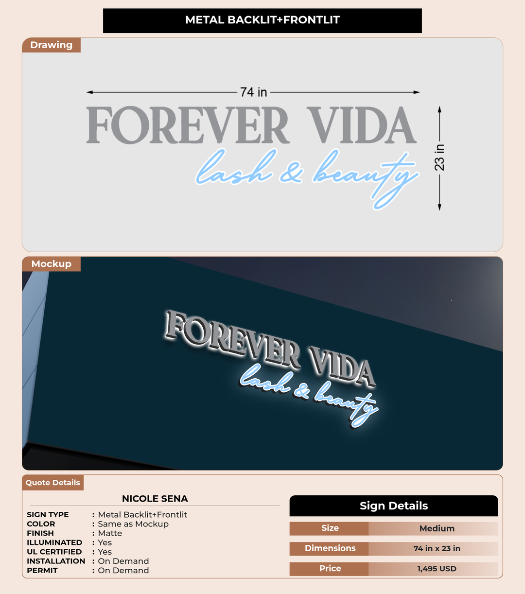 CUSTOM MOCKUP SIGN FOR Nicole Sena