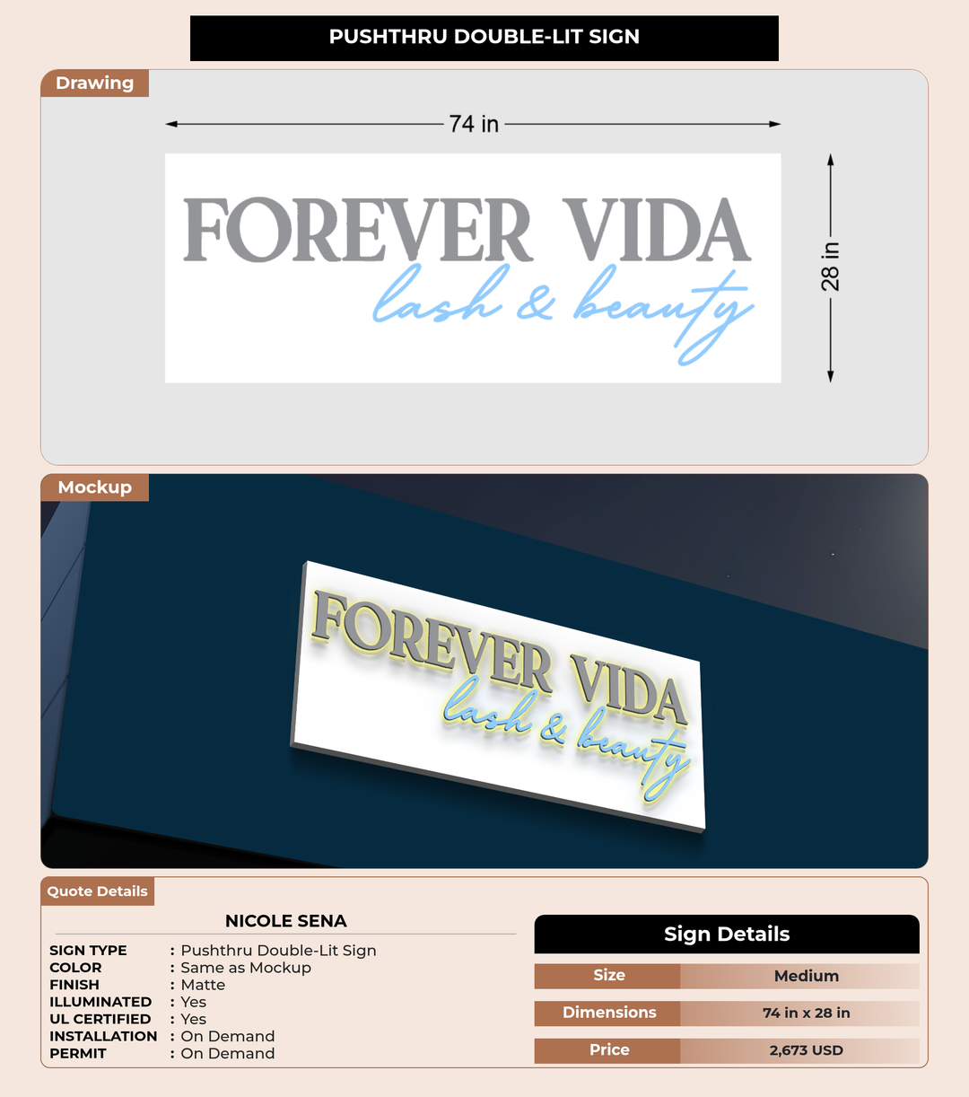 CUSTOM MOCKUP SIGN FOR Nicole Sena
