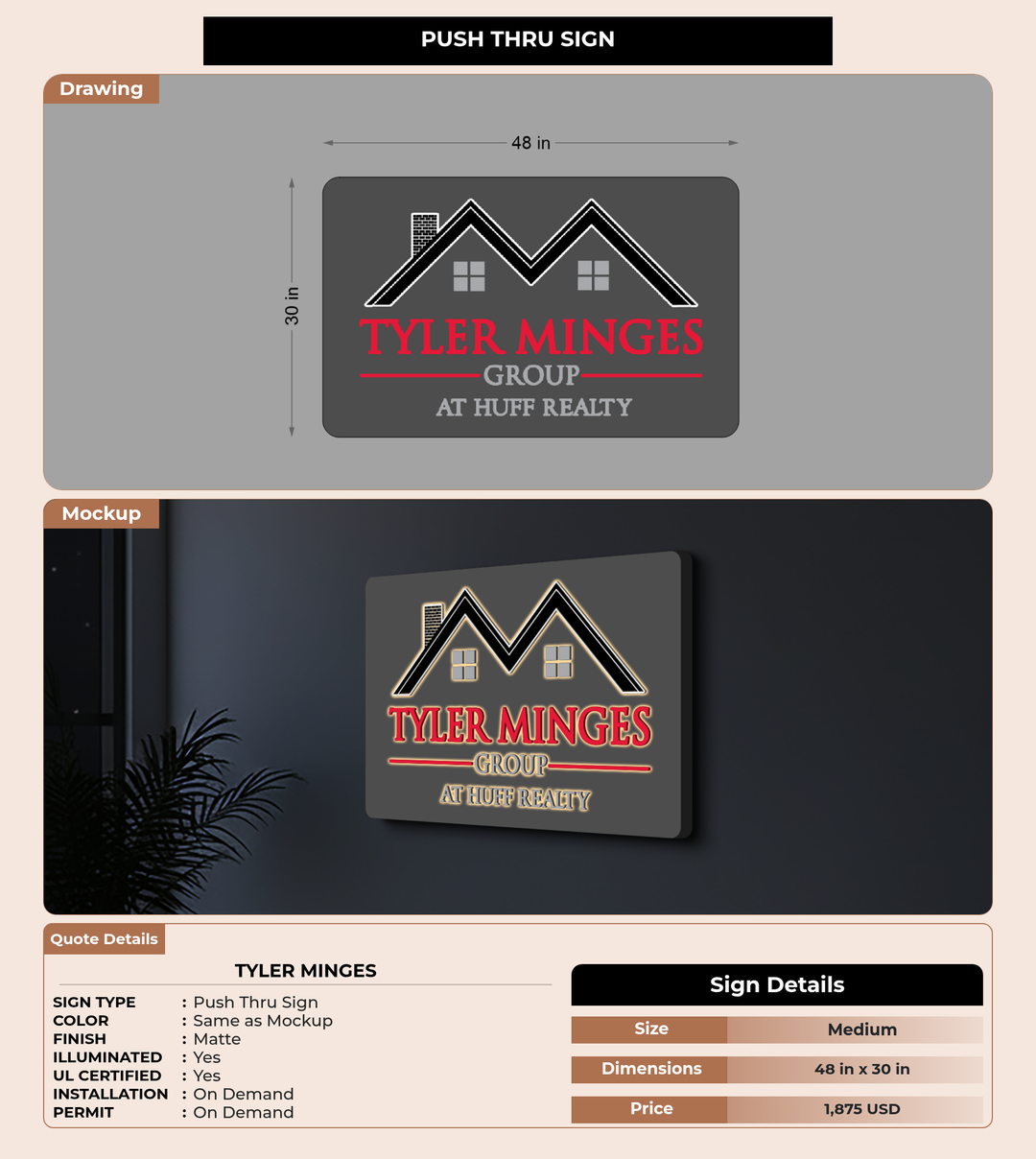 CUSTOM MOCKUP SIGN FOR Tyler Minges
