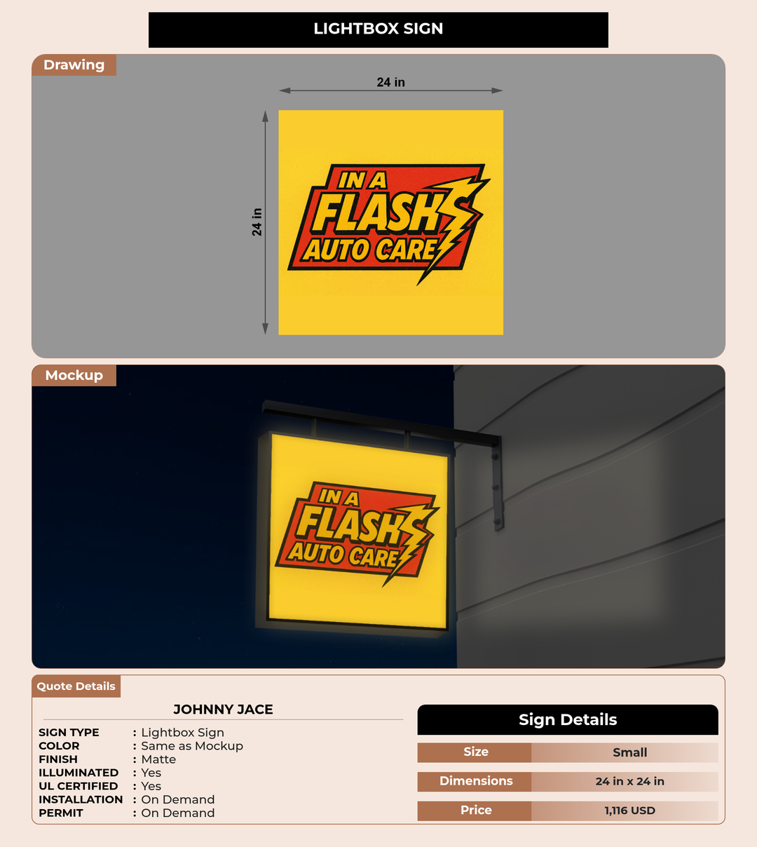 CUSTOM MOCKUP SIGN FOR Johnny Jace