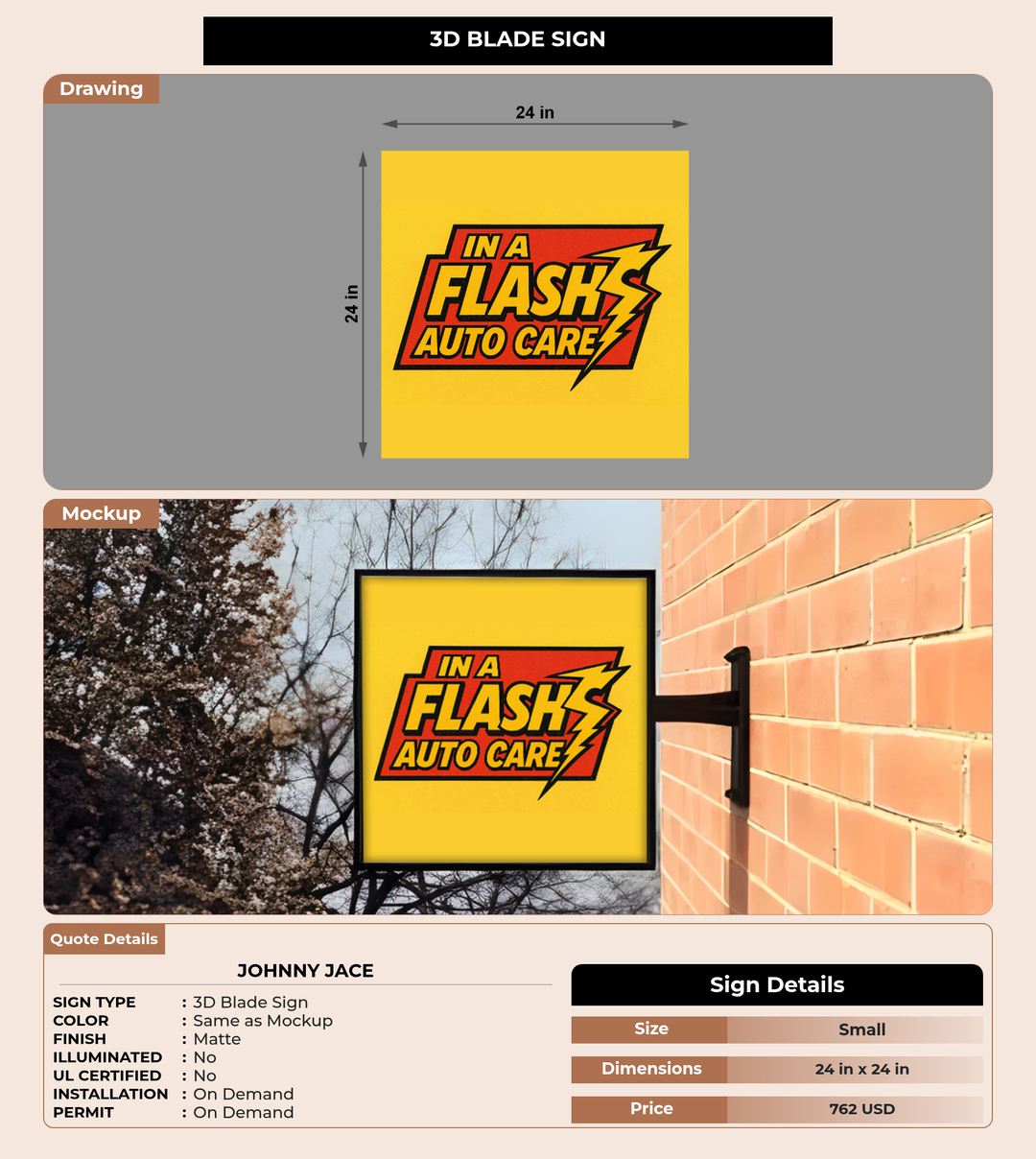 CUSTOM MOCKUP SIGN FOR Johnny Jace