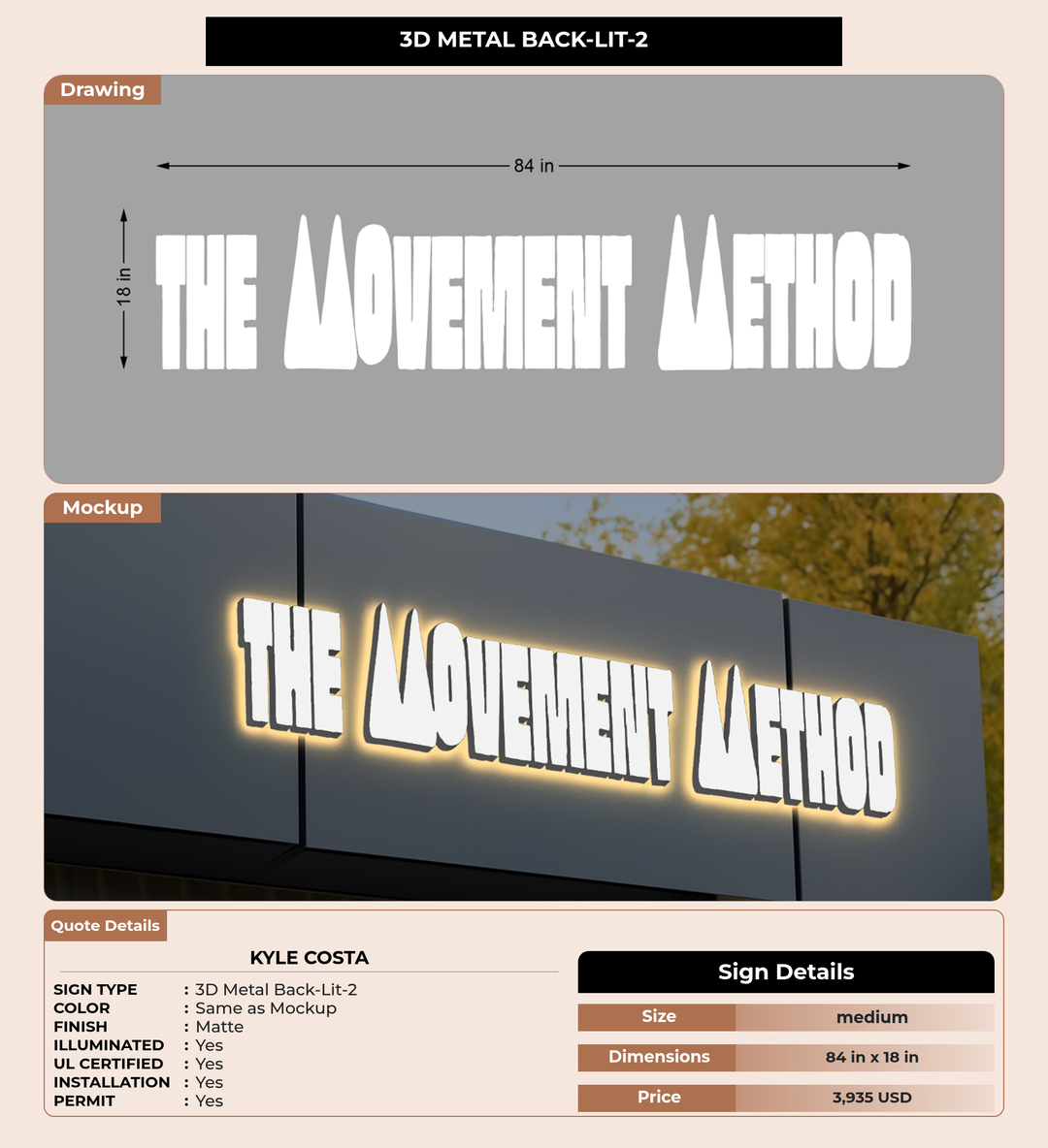 CUSTOM MOCKUP SIGN FOR Kyle Costa