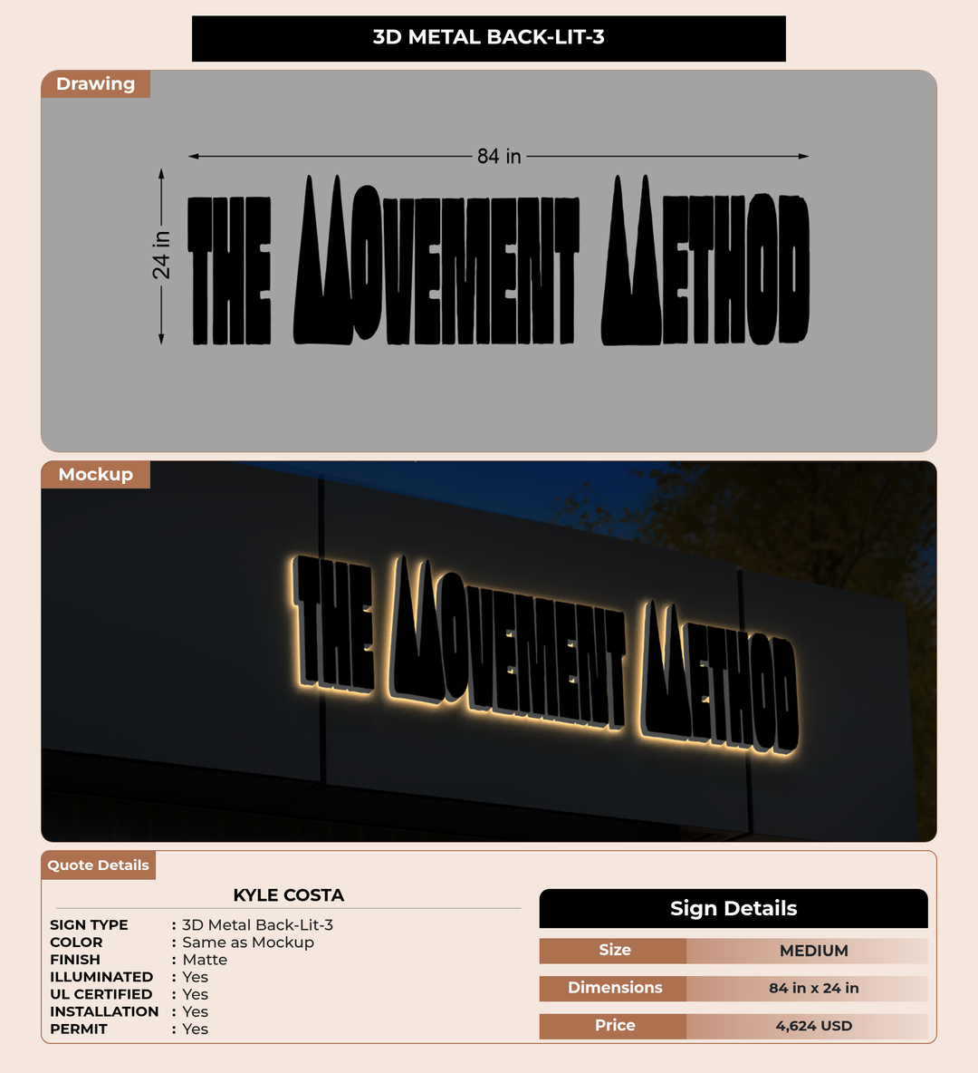 CUSTOM MOCKUP SIGN FOR Kyle Costa