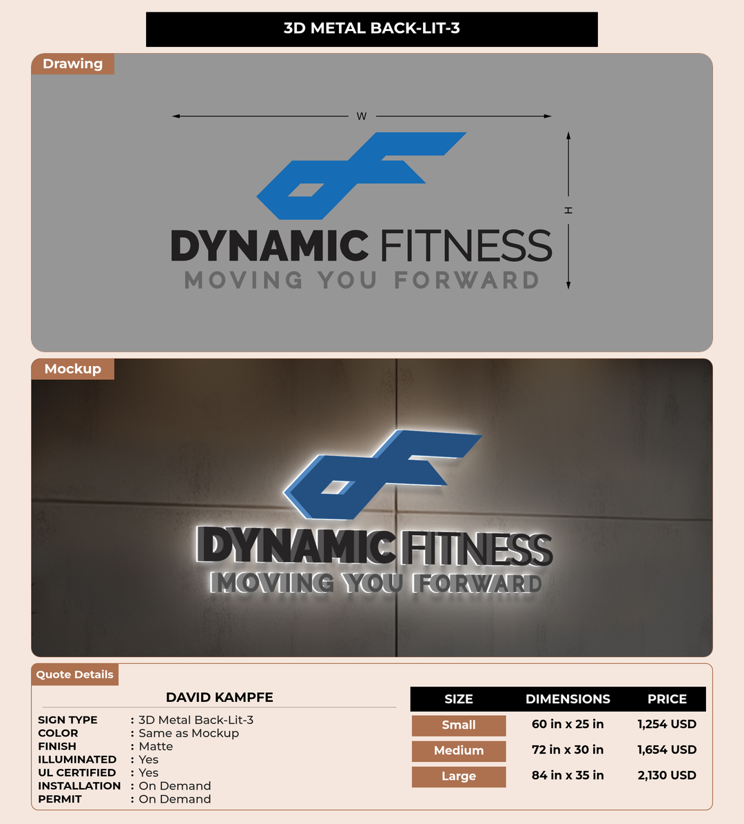 CUSTOM MOCKUP SIGN FOR David Kampfe