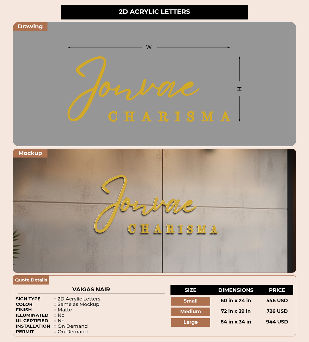 CUSTOM MOCKUP SIGN FOR Vaigas Nair