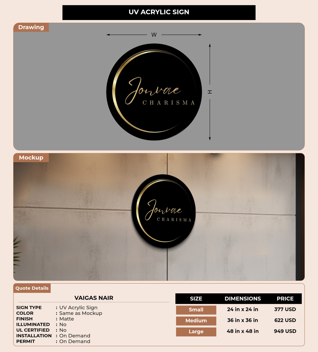 CUSTOM MOCKUP SIGN FOR Vaigas Nair