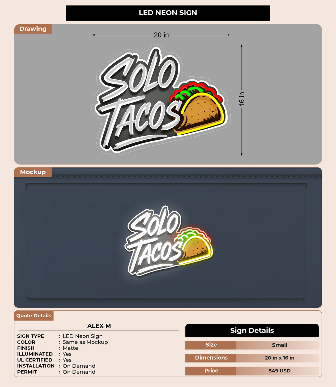 CUSTOM MOCKUP SIGN FOR Alex M